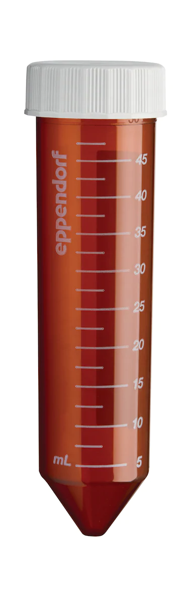 艾本德Eppendorf Conical Tubes, 50 mL, 無菌、無熱原, 無RNase和DNase, 無DNA, 琥珀色（光保護(hù)）, 200 個 (8 包 × 25 個)