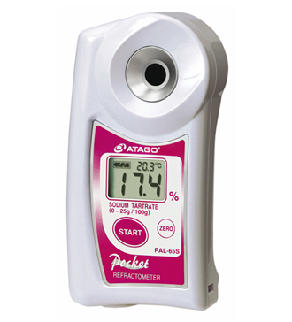 ATAGO(愛(ài)拓)便攜式數(shù)顯酒石酸鈉折射計(jì)/酒石酸鈉濃度計(jì) PAL-65S