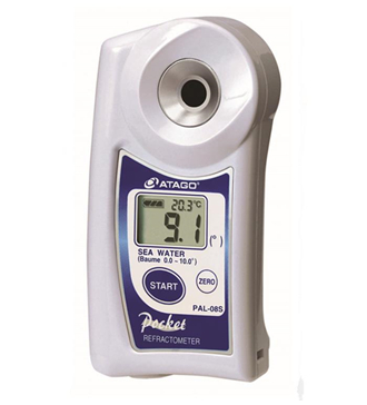 ATAGO(愛拓)便攜式數(shù)顯海水折射計/海水鹽度計/鹽水濃度計PAL-106S 氯化鈉Nacl濃度計(g/100ml)